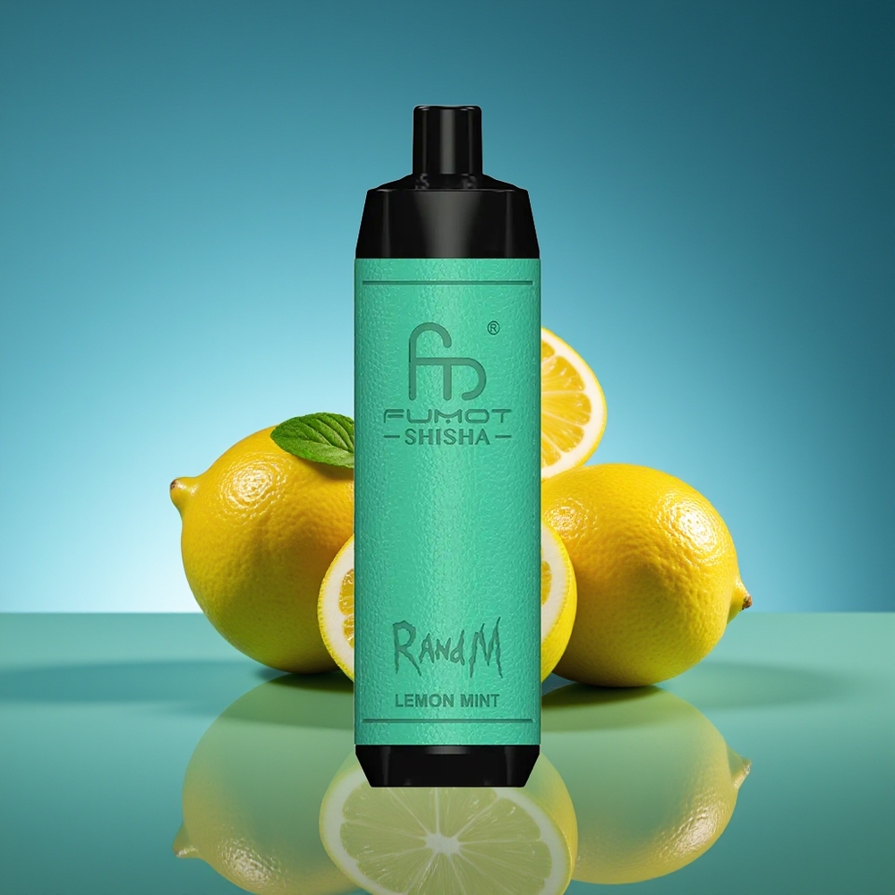RandM Fumot Shisha 10000 Puffs Vape Desechable Limón Menta 18ml Tipo-C