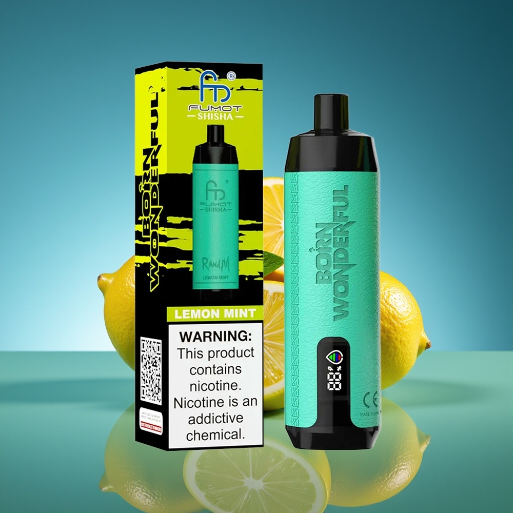 RandM Fumot Shisha 10000 Puffs Vape Desechable Limón Menta 18ml Tipo-C