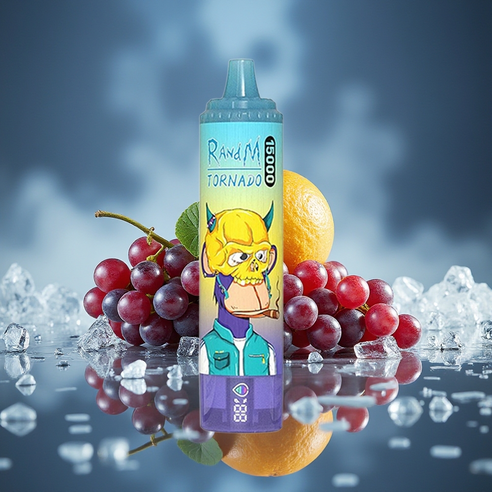 RandM Fumot Tornado 15000 Puffs 25ml Vape Helado de Uva LCD