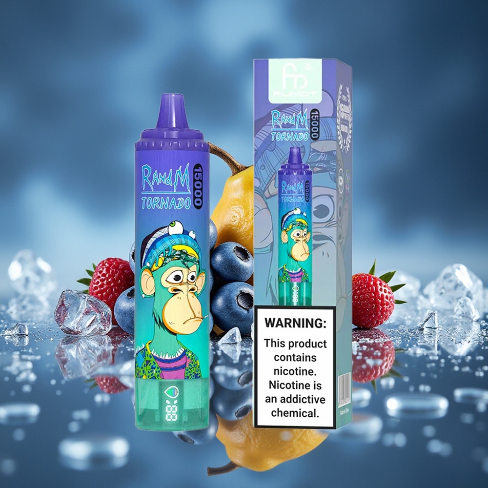RandM Fumot Tornado 15000 Puffs Arándano Azul en Hielo 25ml LCD