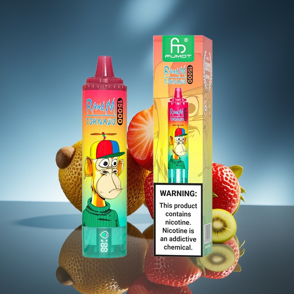 RandM Fumot Tornado 15000 Puffs Fresa Kiwi 25ml Pantalla LCD