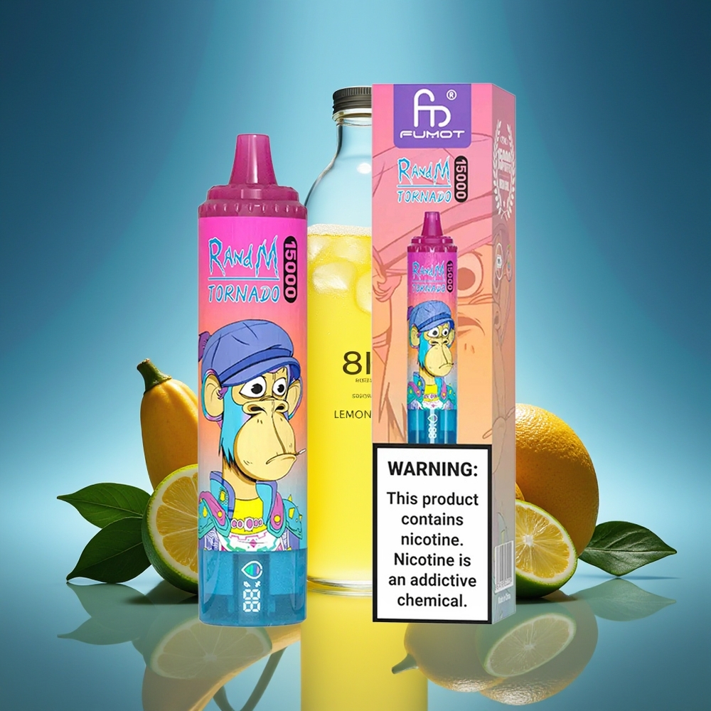 RandM Fumot Tornado 15000 Puffs Limonada 25ml USB-C LCD