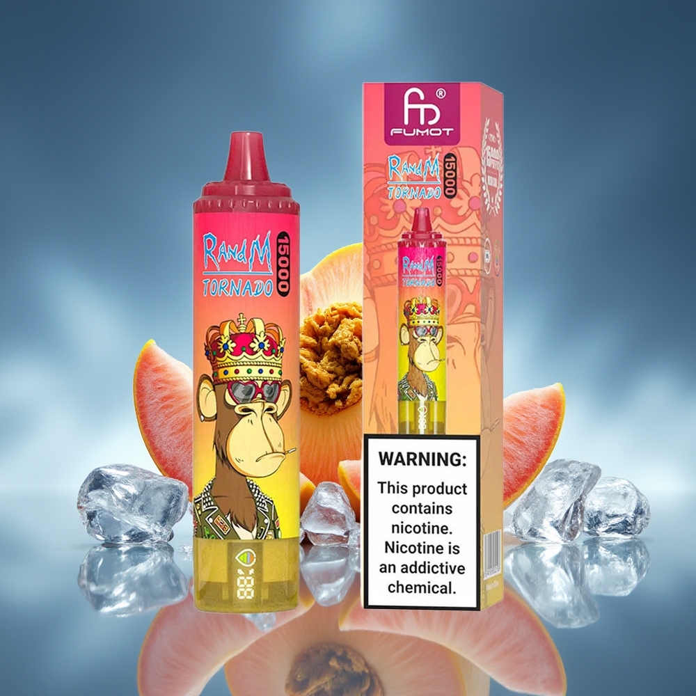 RandM Fumot Tornado 15000 Puffs Melocotón Hielo 25ml LCD