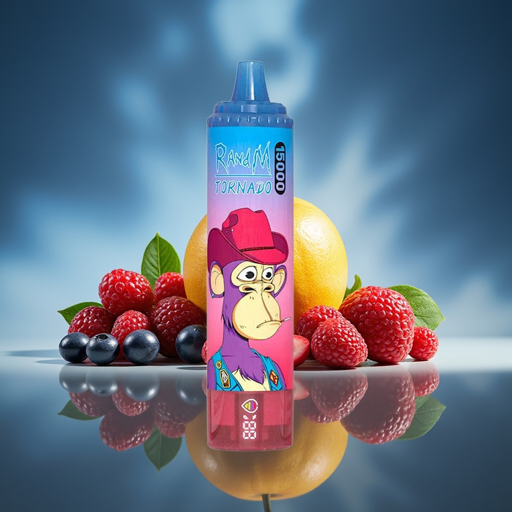 RandM Fumot Tornado 15.000 Puffs Bayas Mixtas con Pantalla LCD y Carga Type-C