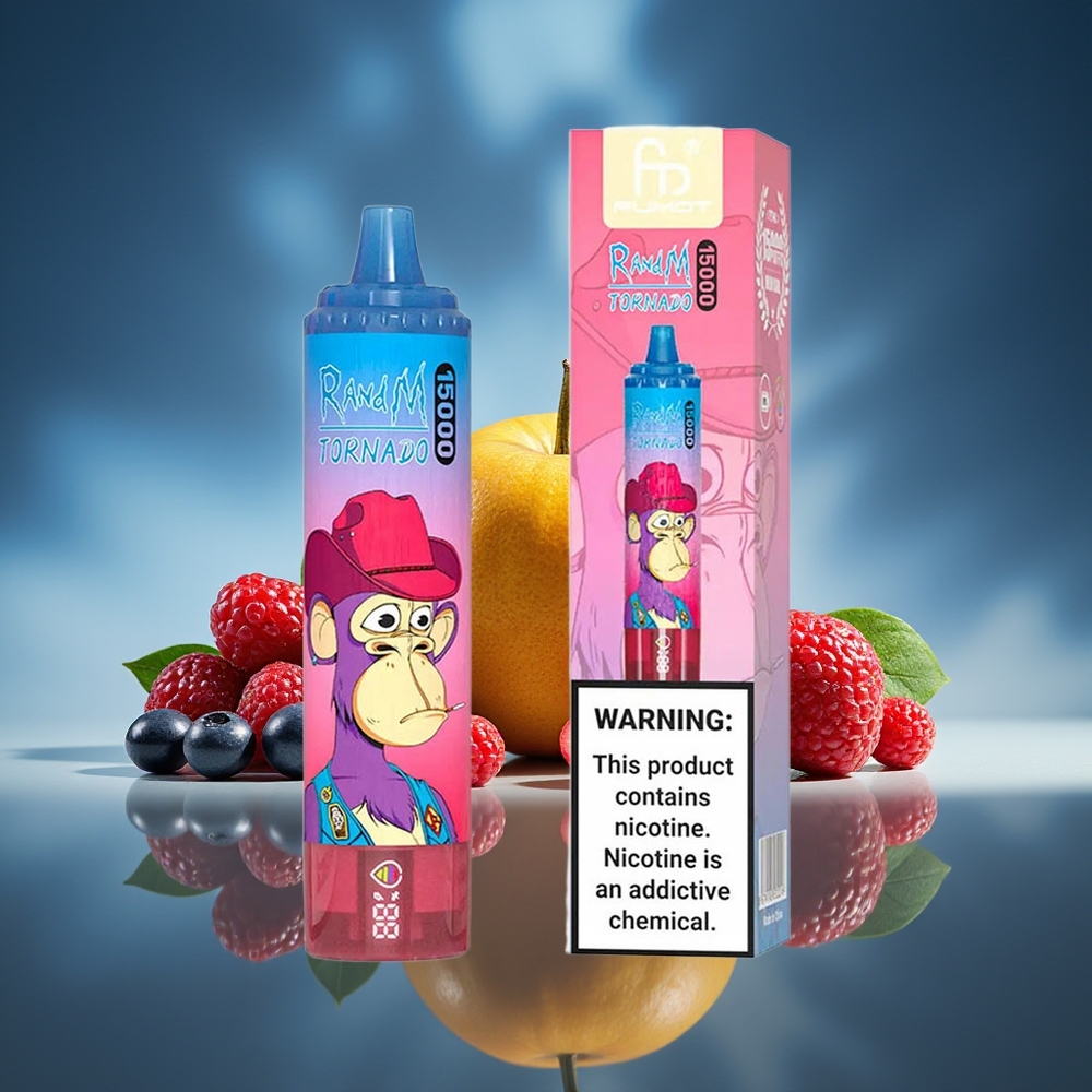 RandM Fumot Tornado 15.000 Puffs Bayas Mixtas con Pantalla LCD y Carga Type-C