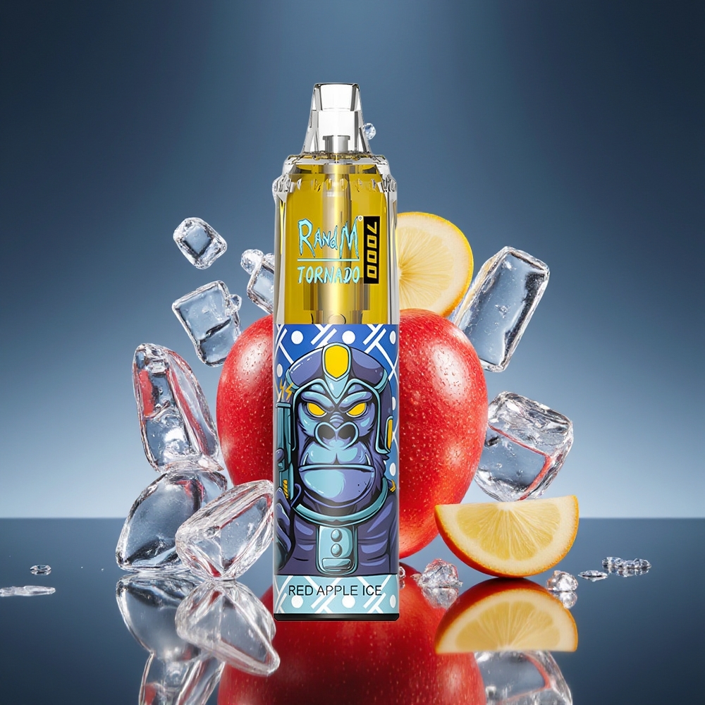 RandM Fumot Tornado 7000 Bocanadas Manzana Roja Hielo 14 ML RGB