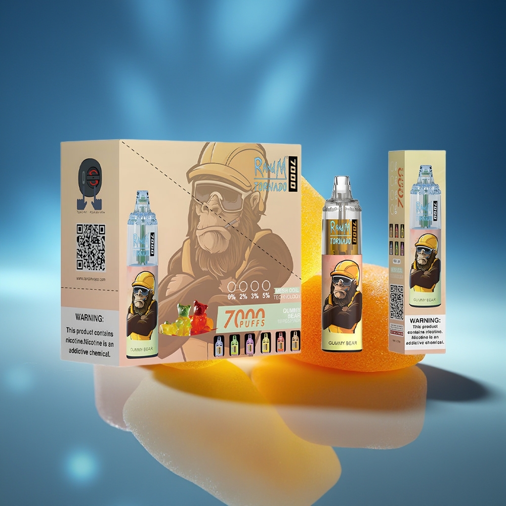 RandM Fumot Tornado 7000 Chicle Oso 14ML Tipo-C