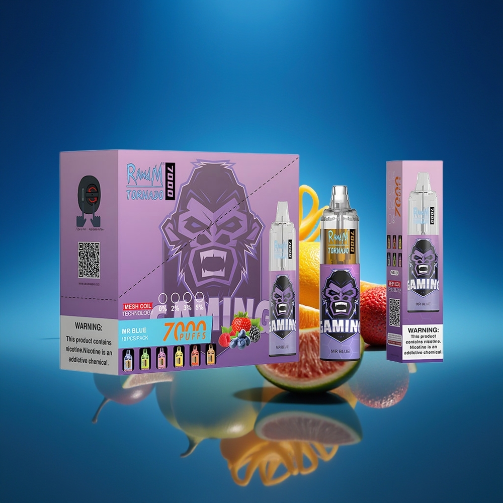 RandM Fumot Tornado 7000 Puffs 14ML Dr. Azul Ajustable RGB