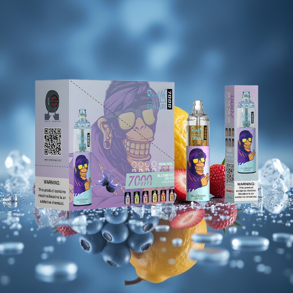 RandM Fumot Tornado 7000 Puffs Arándano en Hielo Tipo-C RGB