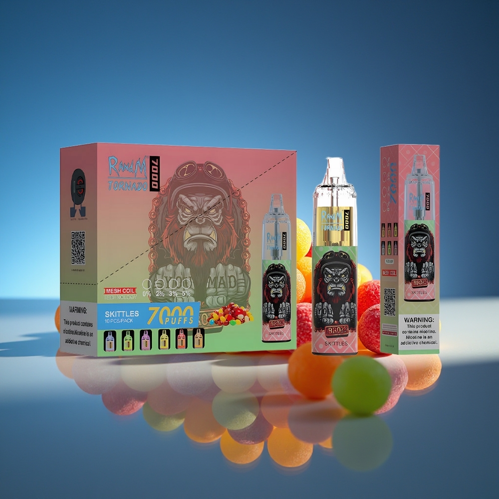 RandM Fumot Tornado 7000 Puffs Arcoíris 14 ML E-líquido Batería 850 MAH