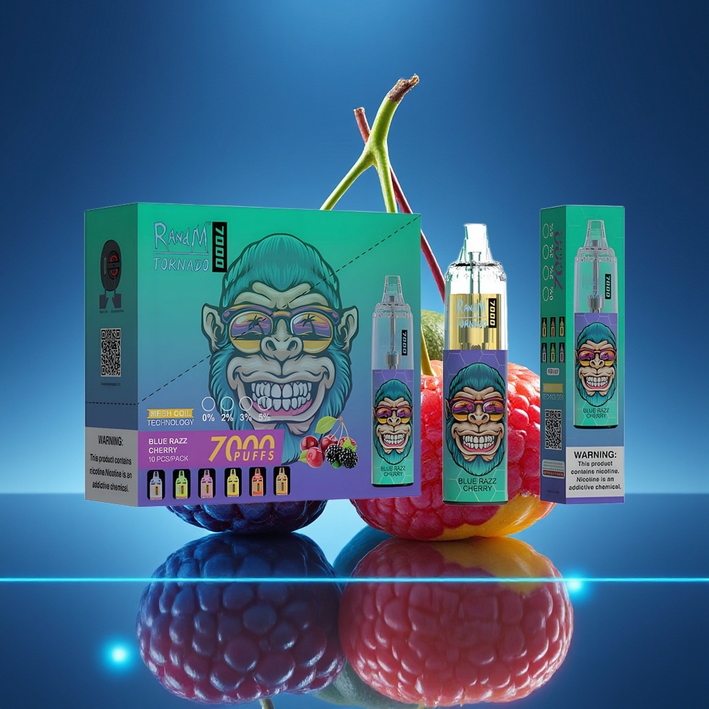 RandM Fumot Tornado 7000 Puffs Blue Razz Cereza 14ML RGB