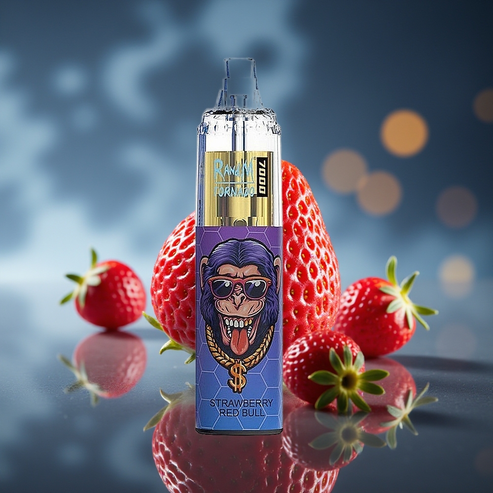RandM Fumot Tornado 7000 Puffs Fresa Toro Rojo 14ML RGB