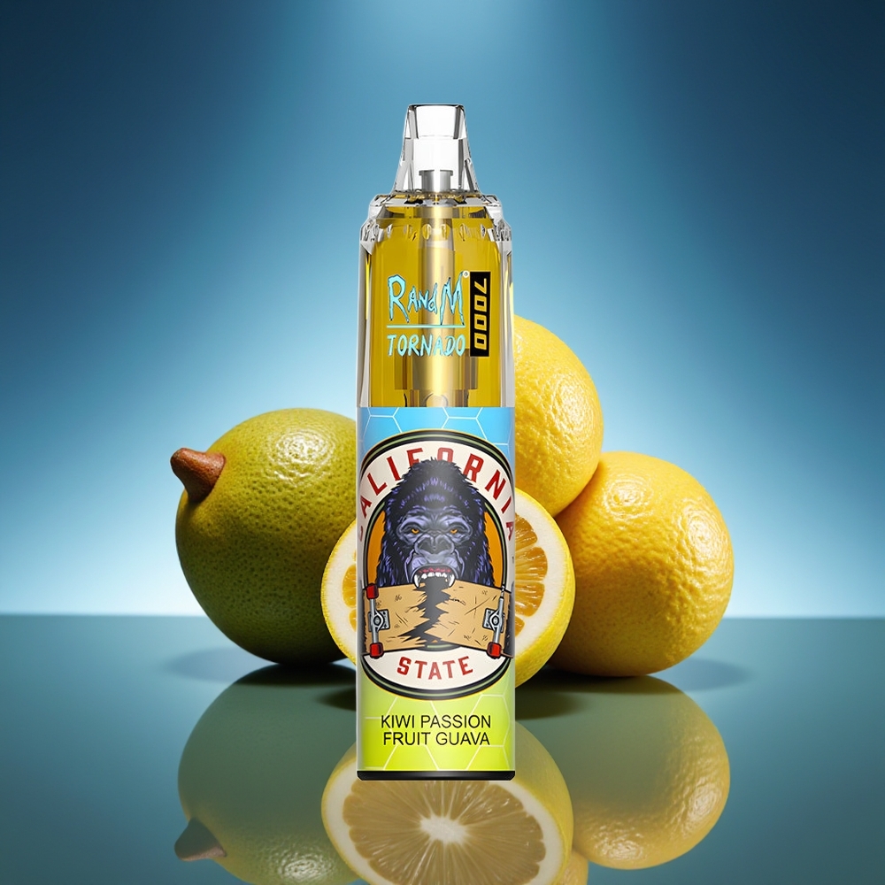 RandM Fumot Tornado 7000 Puffs Kiwi Maracuyá Guayaba RGB Ajuste de Aire