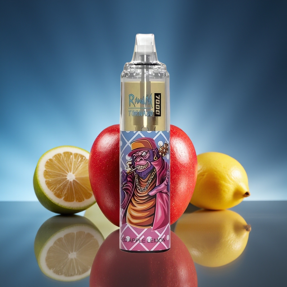 RandM Fumot Tornado 7000 Puffs Manzana Roja Limón 14 ML RGB Light