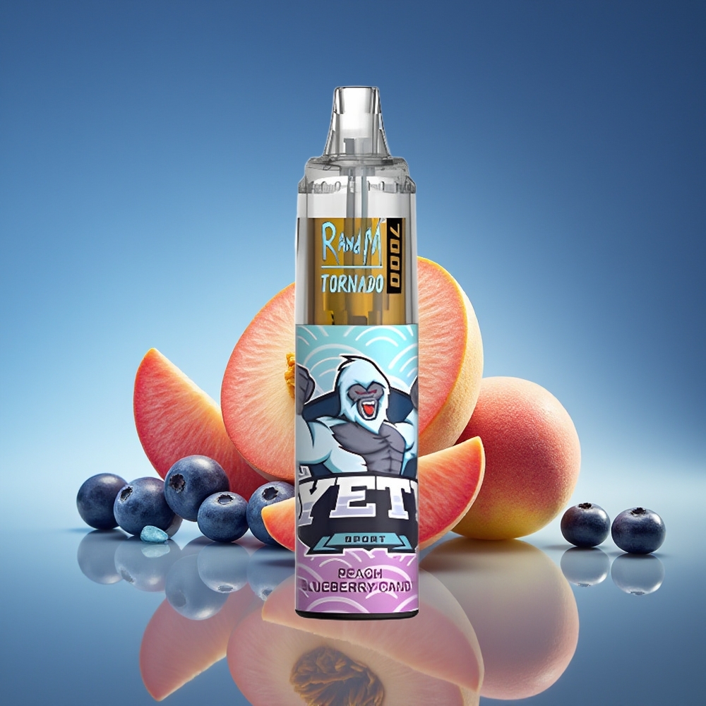 RandM Fumot Tornado 7000 Puffs Melocotón Arándano Caramelo 14ML Mesh