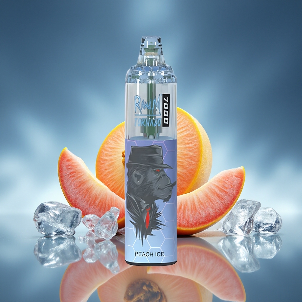 RandM Fumot Tornado 7000 Puffs Melocotón Hielo 14ML Ajuste de Aire