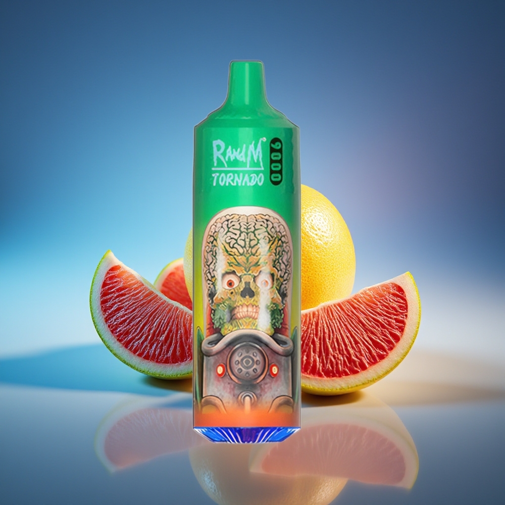 RandM Fumot Tornado 9000 Puffs 54 Sabores Arcoíris Caramelo Pantalla RGB