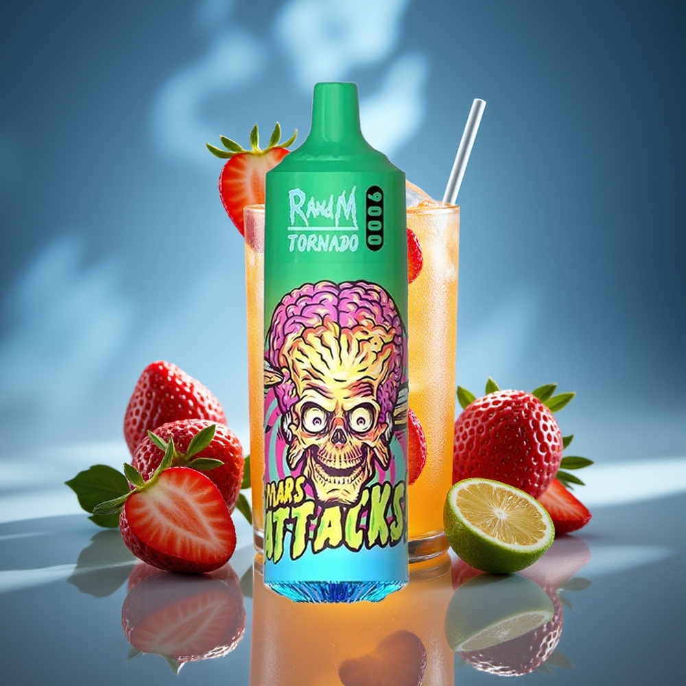 RandM Fumot Tornado 9000 Puffs Fresa Limonada Pantalla RGB