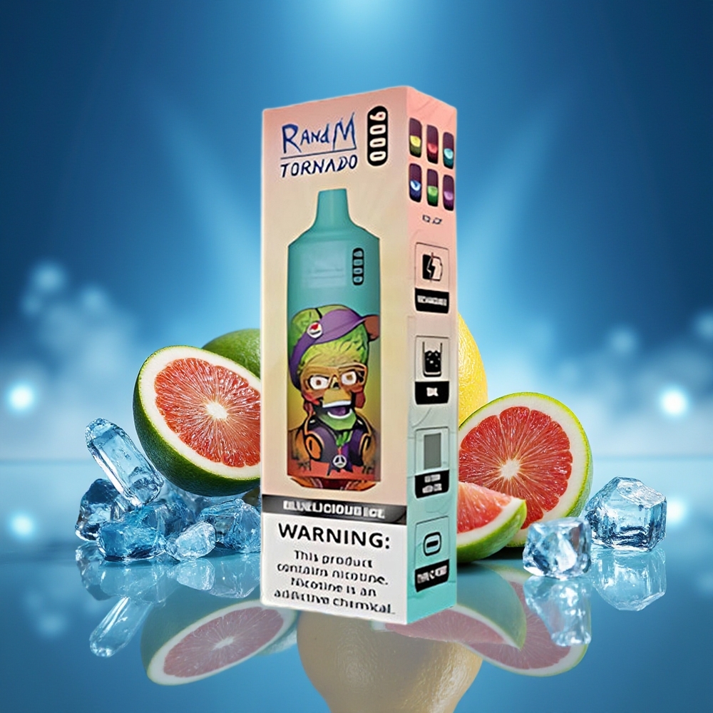 RandM Fumot Tornado 9000 Puffs Helado Azul Dispositivo Recargable