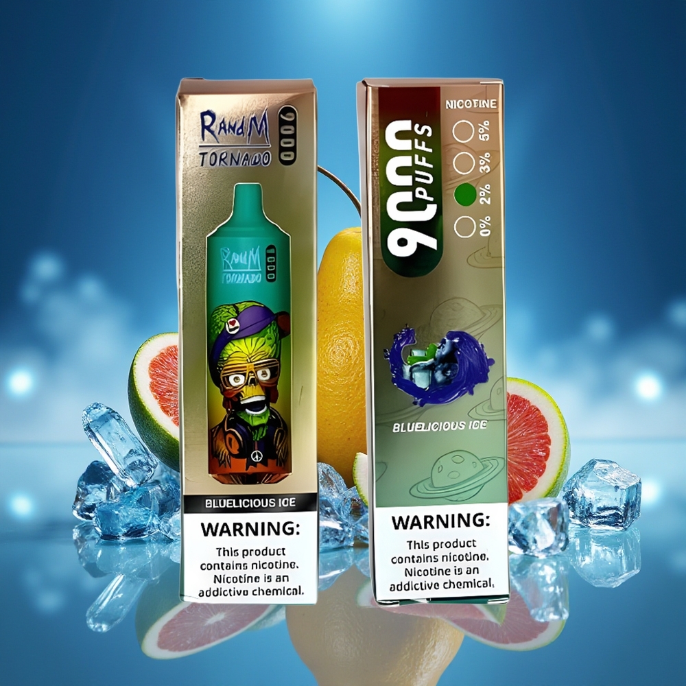 RandM Fumot Tornado 9000 Puffs Helado Azul Dispositivo Recargable
