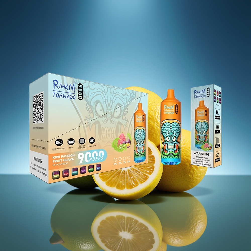 RandM Fumot Tornado 9000 Puffs Kiwi Maracuyá Guayaba RGB