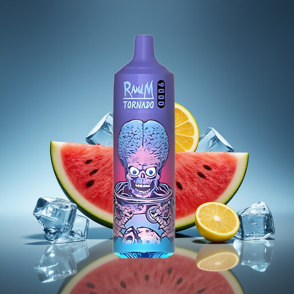 RandM Fumot Tornado 9000 Puffs Sandía Brazz Hielo con Pantalla RGB y Batería Recargable