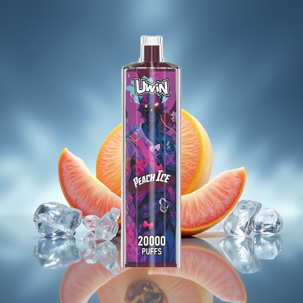 UWIN Shisha Hookah Crystal 20000 Bocadillos Melocotón Hielo Recargable Mesh