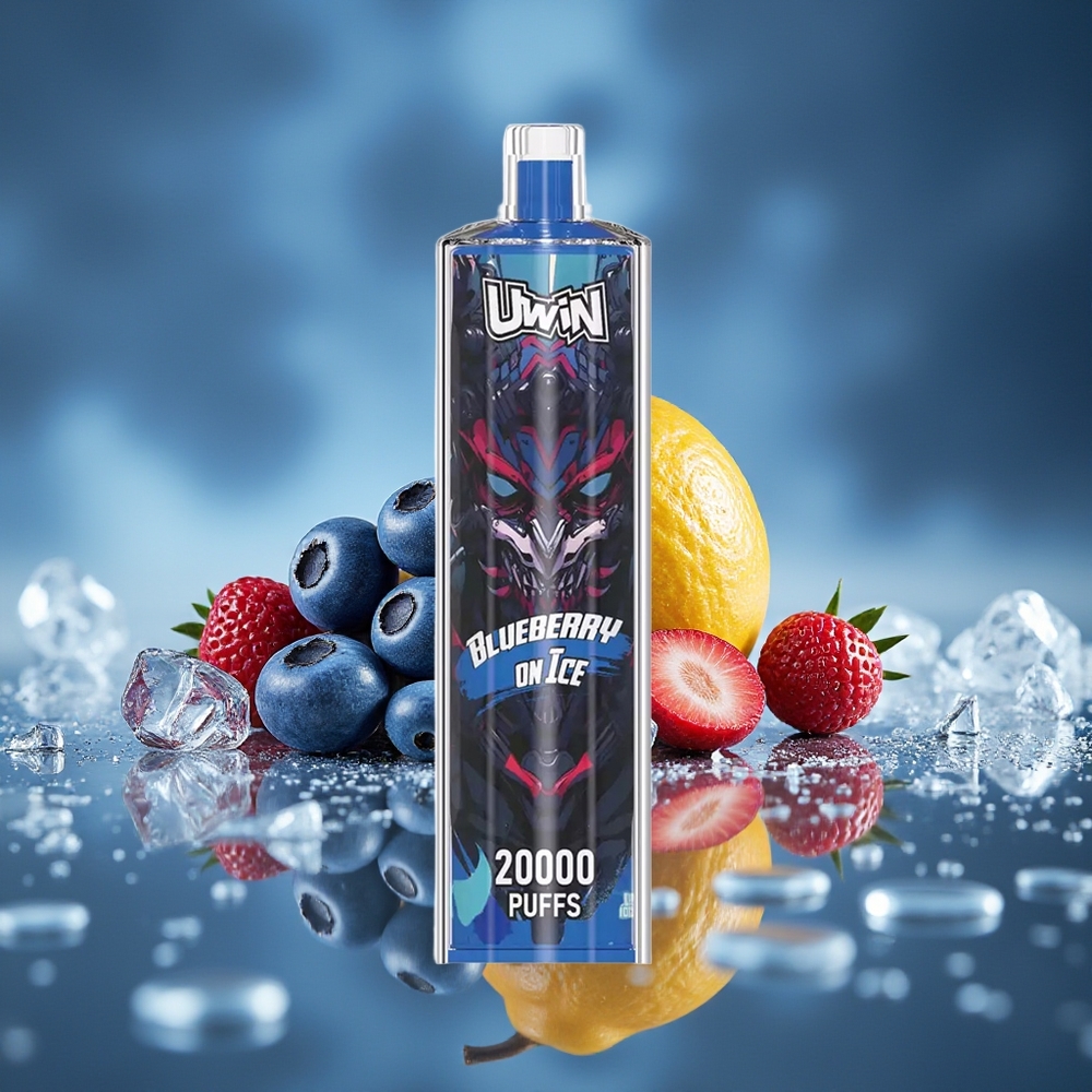 UWIN Shisha Hookah Crystal 20000 Puffs 0% Nicotina Arándano en Hielo Mesh Coil