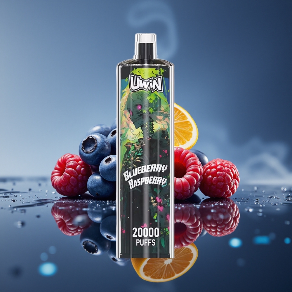 UWIN Shisha Hookah Crystal 20000 Puffs Arándano Frambuesa Recargable Tipo-C