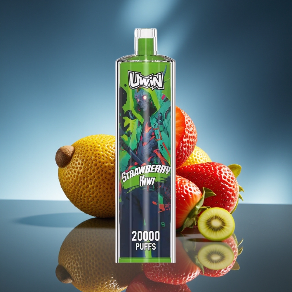UWIN Shisha Hookah Crystal 20000 Puffs Fresa Kiwi Tipo-C Batería Recargable