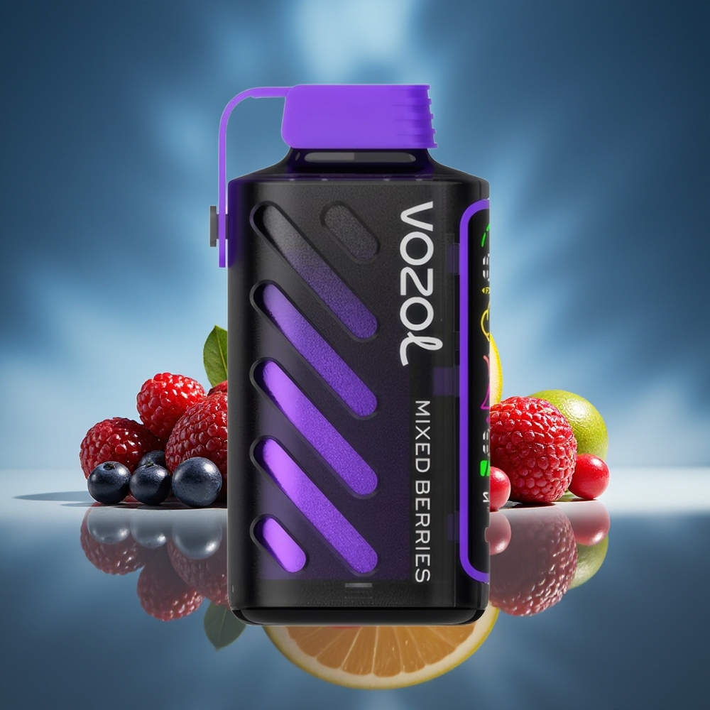 VOZOL Gear Power 20000 Puffs Bayas Mixtas Dual Mesh Coil Pantalla Completa