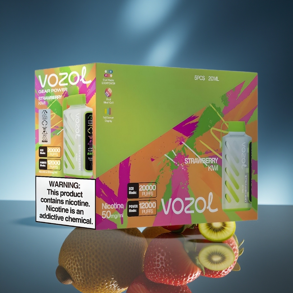 VOZOL Gear Power 20000 Puffs Fresa Kiwi Dual Mesh Coil