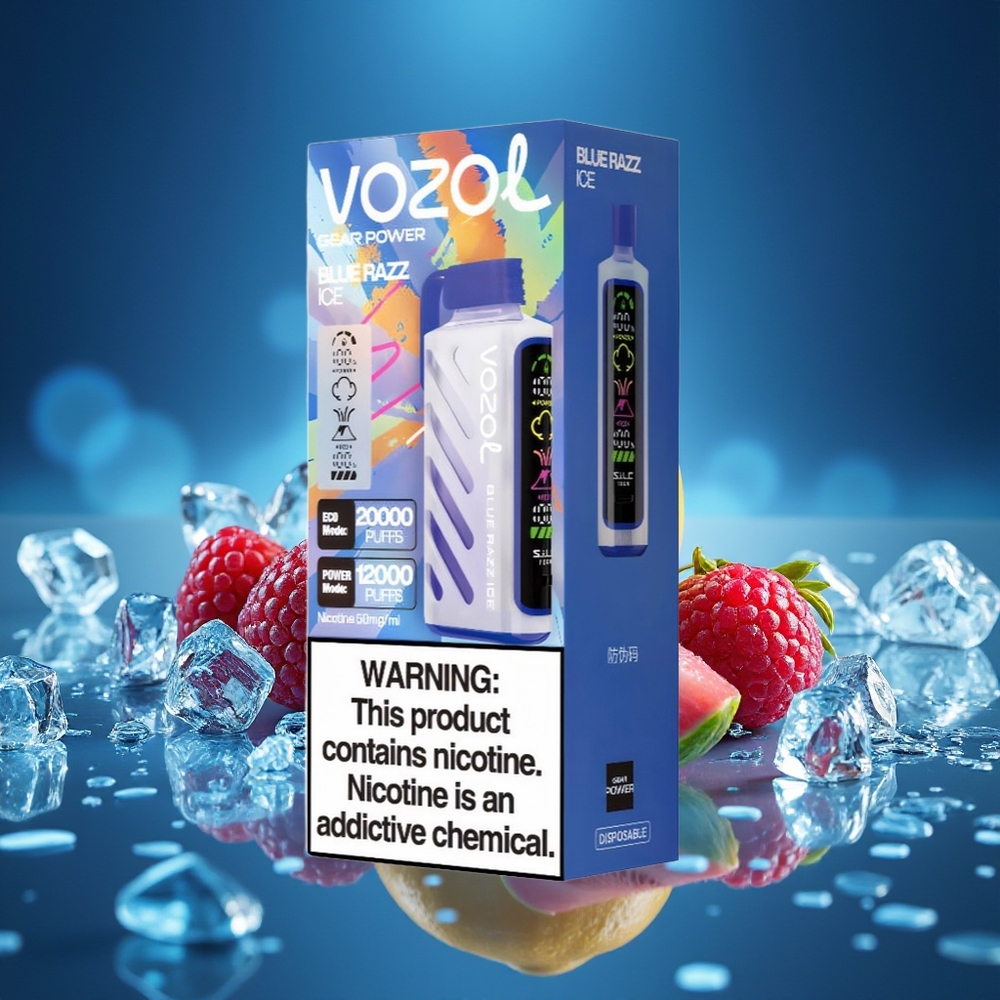 VOZOL Gear Power 20000 Puffs Full Screen Azul Frambuesa Hielo