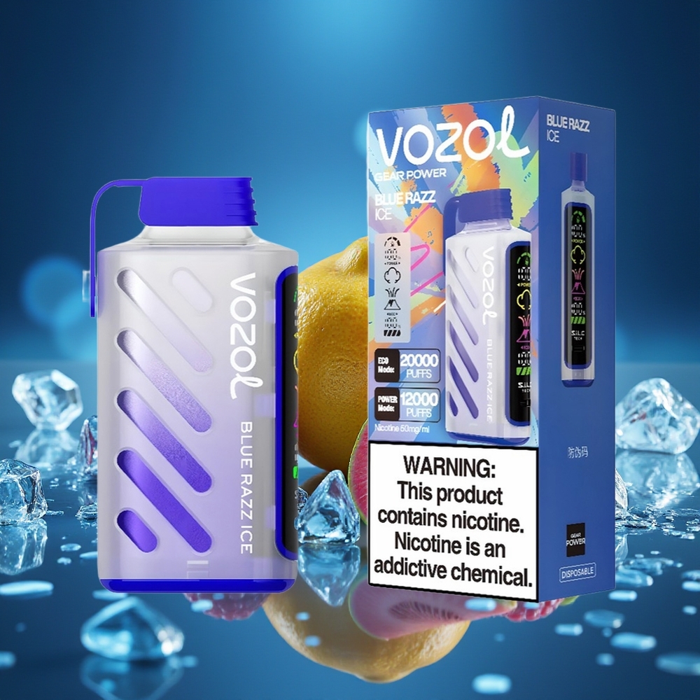 VOZOL Gear Power 20000 Puffs Full Screen Azul Frambuesa Hielo