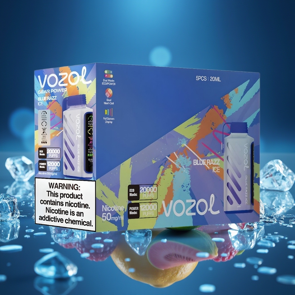 VOZOL Gear Power 20000 Puffs Full Screen Azul Frambuesa Hielo