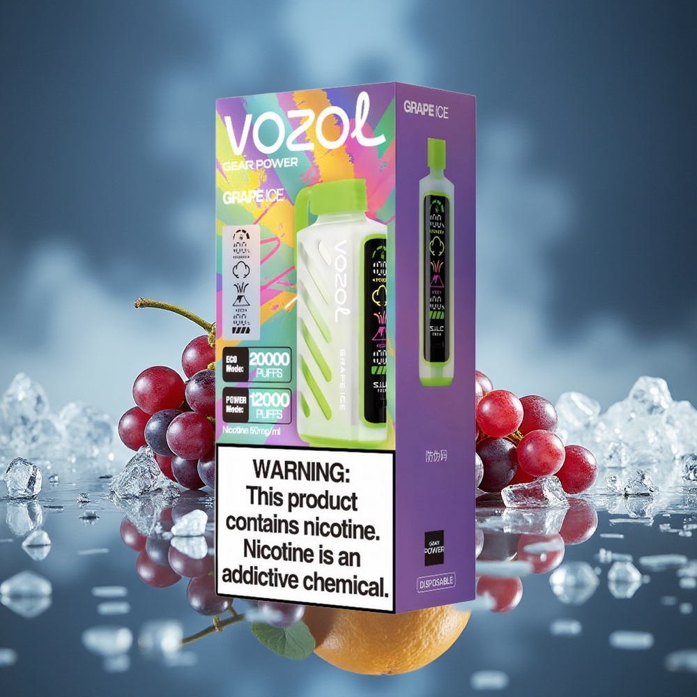 VOZOL Gear Power 20000 Puffs Full Screen Display Uva Hielo Vape Desechable
