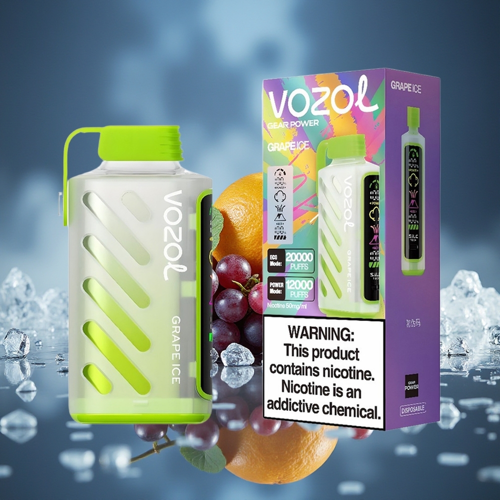 VOZOL Gear Power 20000 Puffs Full Screen Display Uva Hielo Vape Desechable