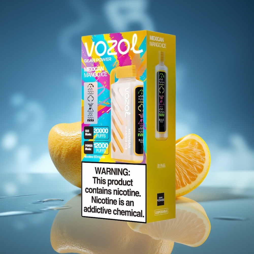 VOZOL Gear Power 20000 Puffs Mango Mexicano Helado Pantalla Completa
