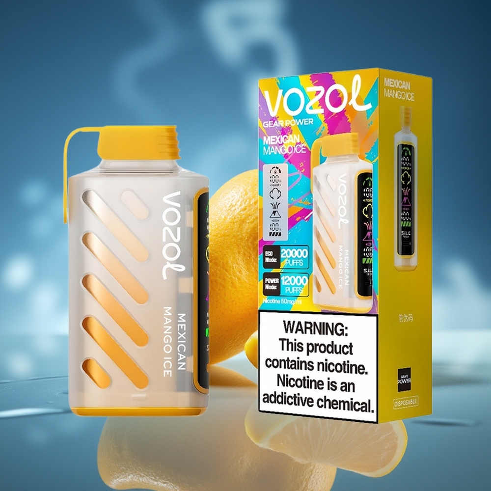 VOZOL Gear Power 20000 Puffs Mango Mexicano Helado Pantalla Completa