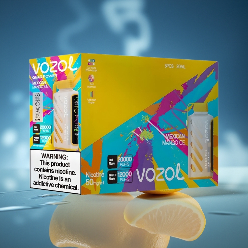 VOZOL Gear Power 20000 Puffs Mango Mexicano Helado Pantalla Completa