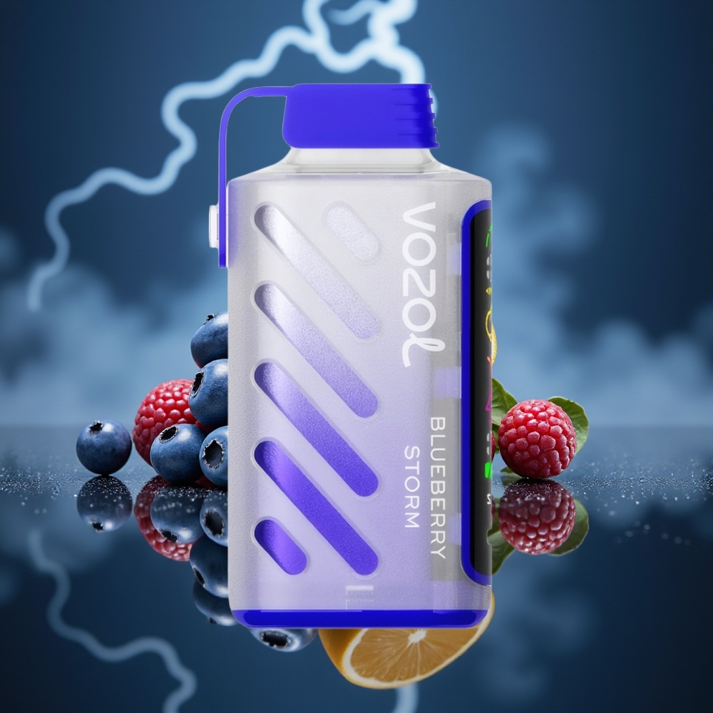 VOZOL Gear Power 20000 Puffs Tormenta de Arándanos Dual Mesh Coil Full Screen Display