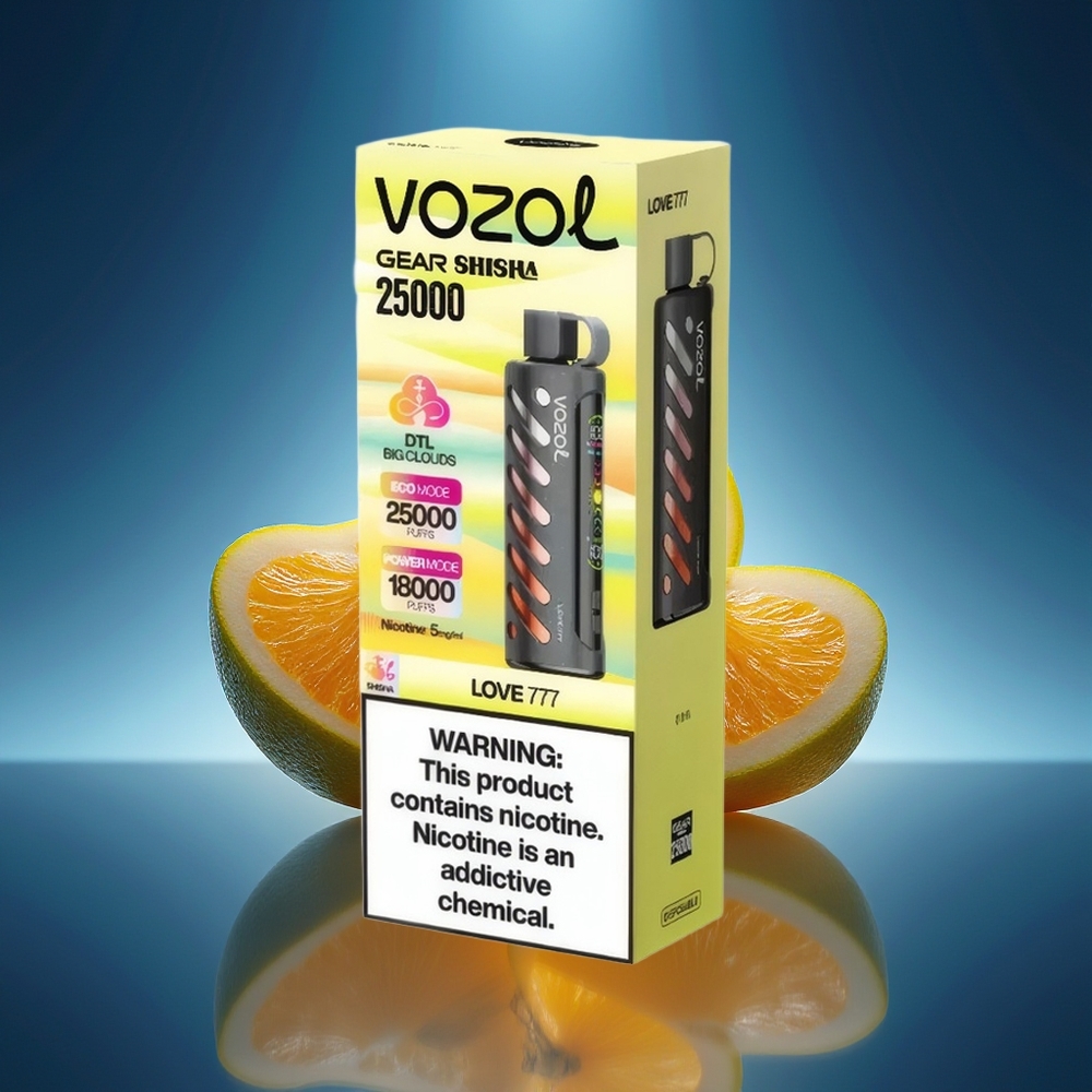 VOZOL Gear Shisha 25000 Puffs Amor 777 con 30 Sabores Deliciosos y Doble Malla Dual Modes