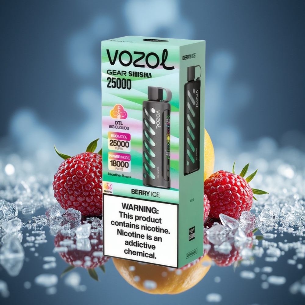 VOZOL Gear Shisha 25000 Puffs Baya Helada Dual Mesh
