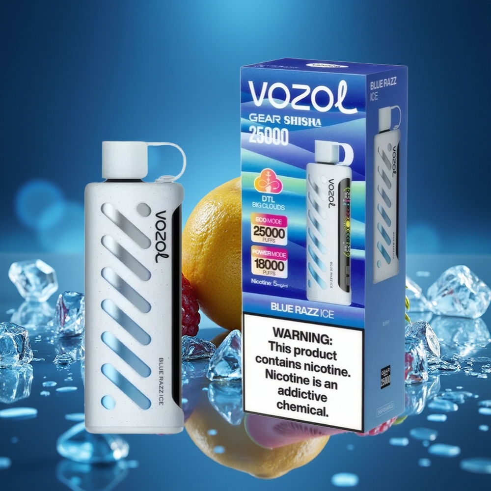 VOZOL Gear Shisha 25000 Puffs Blue Razz Ice Dual Mesh