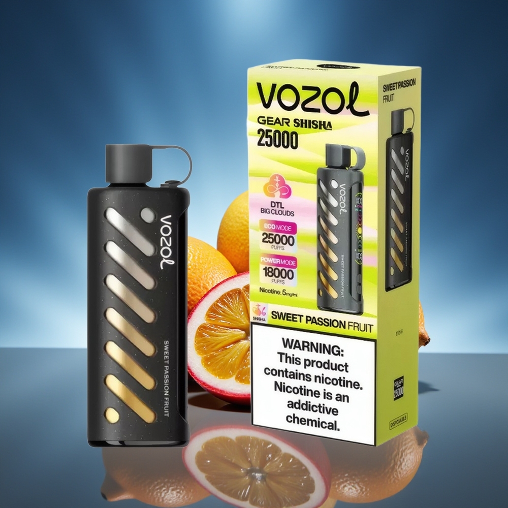 VOZOL Gear Shisha 25000 Puffs Dulce Fruta de la Pasión Dual Mesh