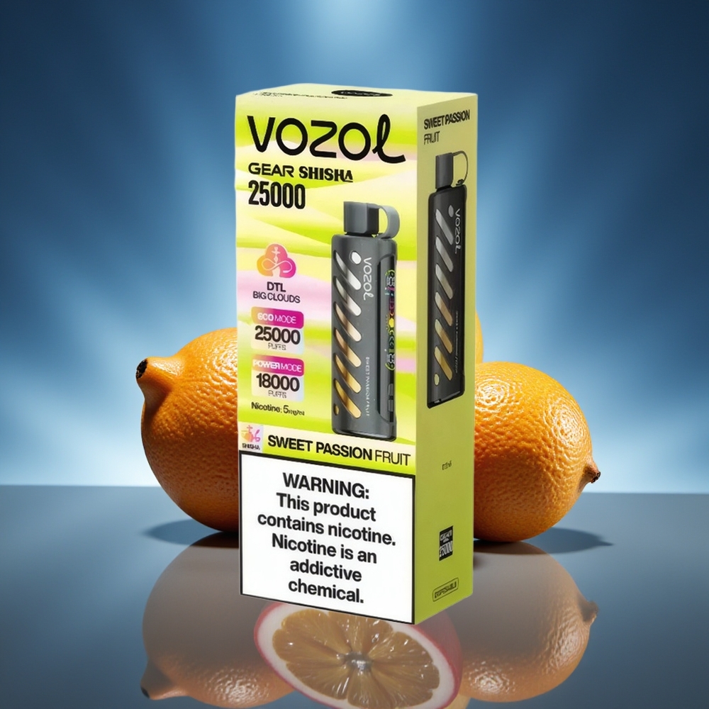VOZOL Gear Shisha 25000 Puffs Dulce Fruta de la Pasión Dual Mesh