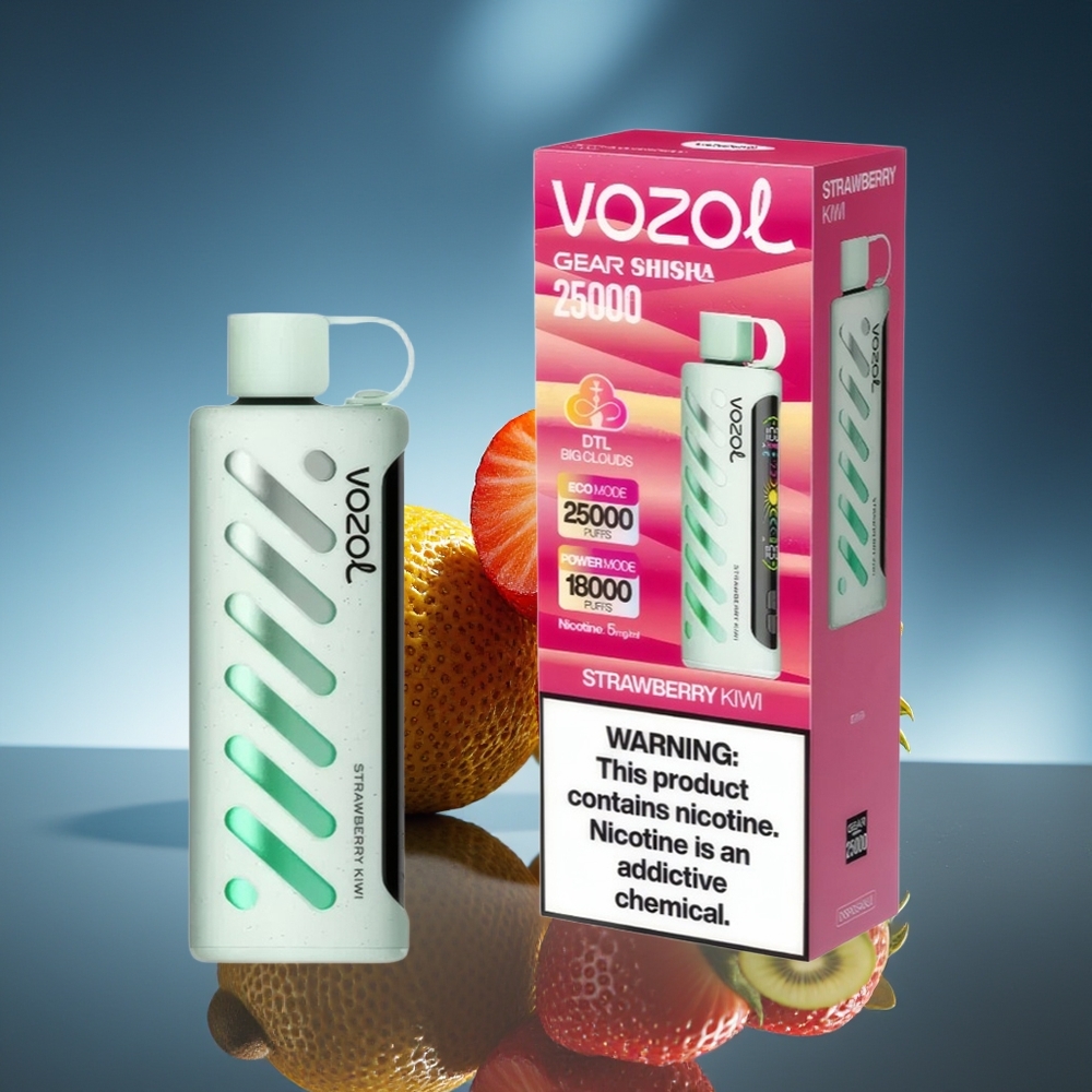 VOZOL Gear Shisha 25000 Puffs Fresa Kiwi Doble Malla 1000mAh