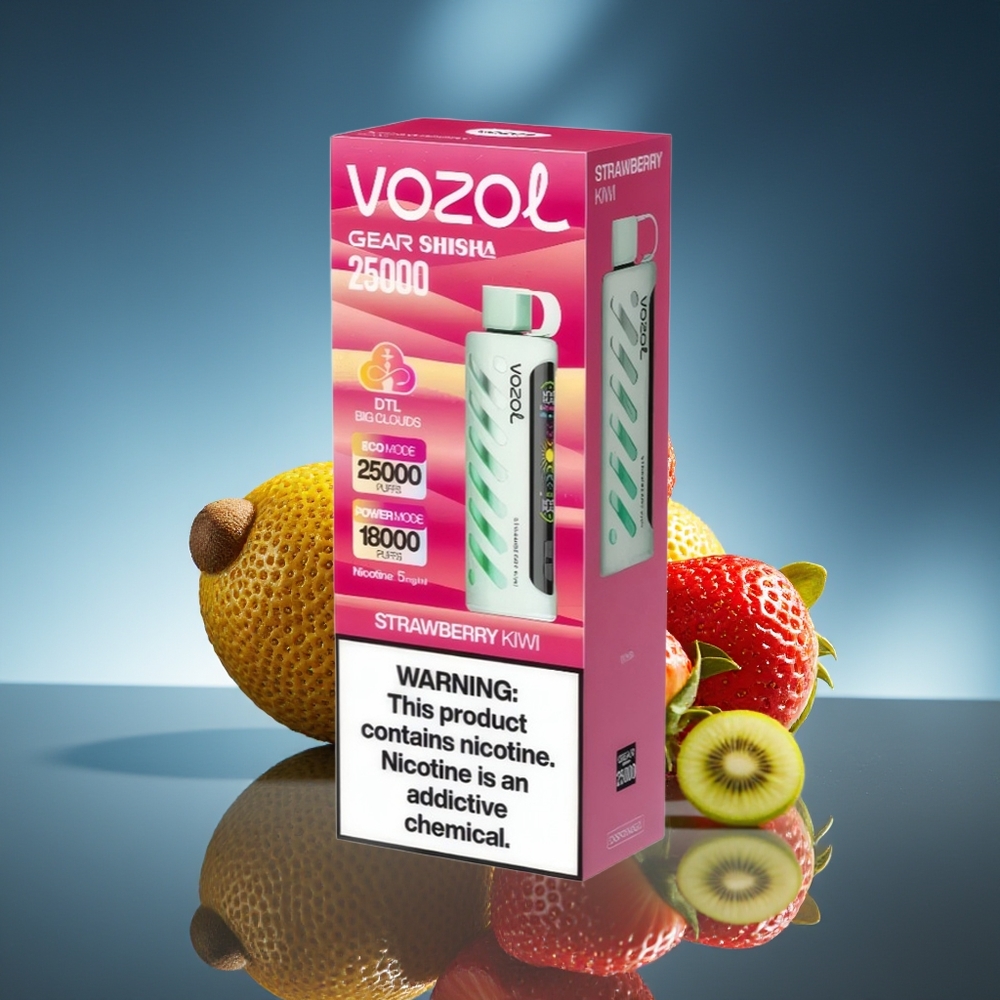 VOZOL Gear Shisha 25000 Puffs Fresa Kiwi Doble Malla 1000mAh