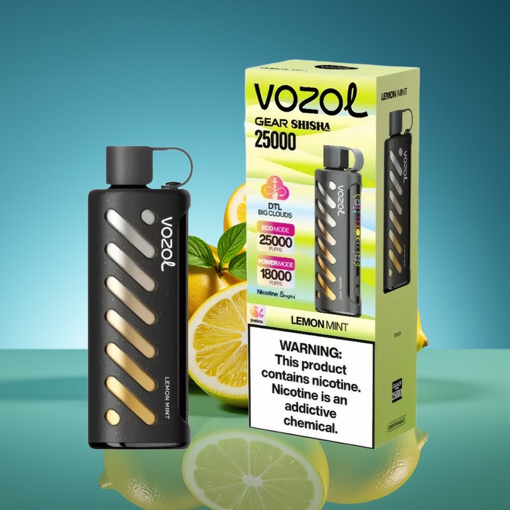 VOZOL Gear Shisha 25000 Puffs Limón Menta Dual Mesh