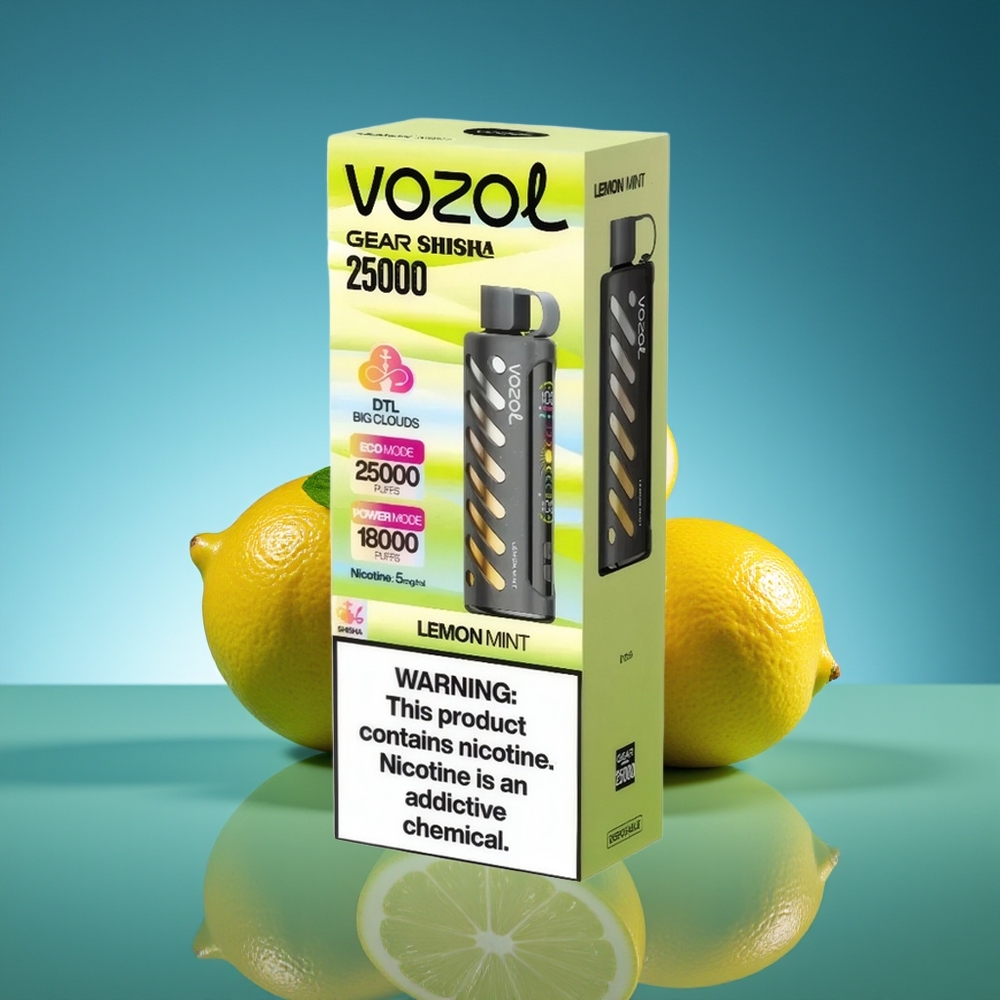 VOZOL Gear Shisha 25000 Puffs Limón Menta Dual Mesh